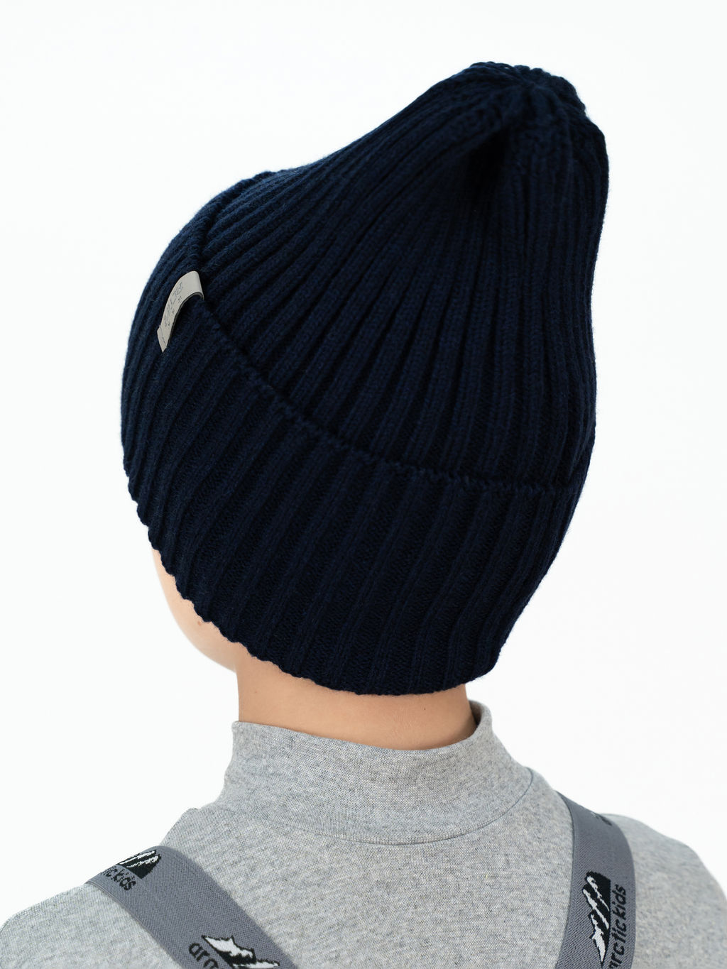 Шапка вязаная детская темно-синяя Ш-120 (52-54)
