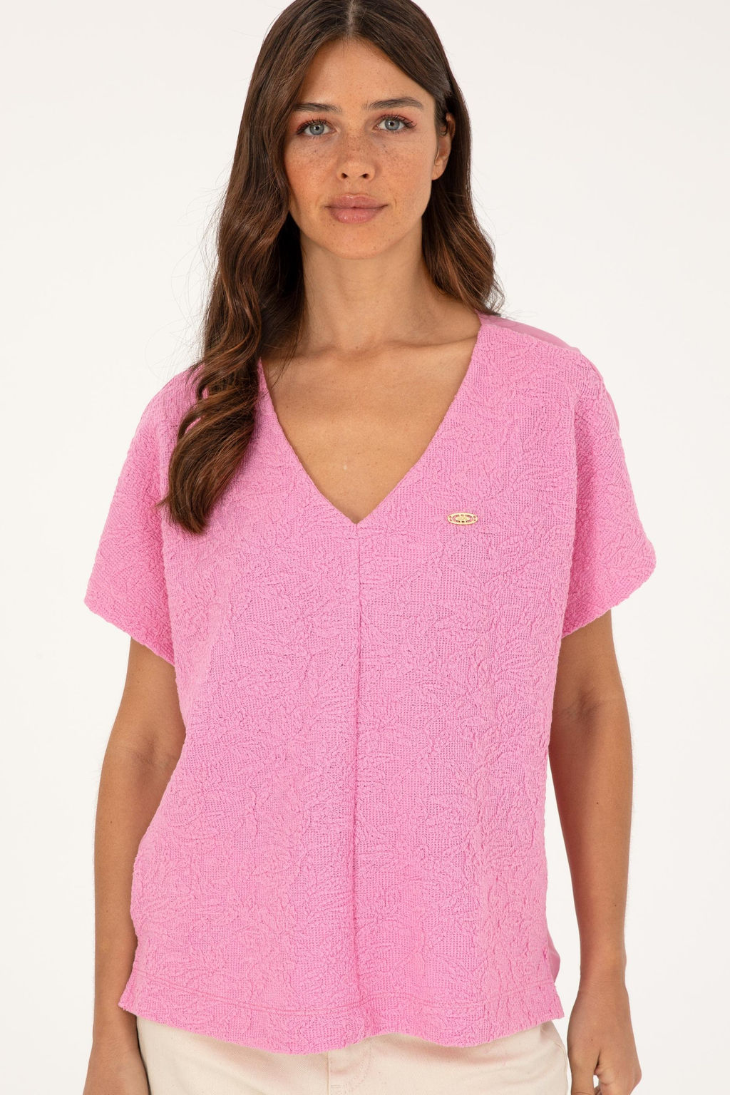 U. S. Polo Assn / Женская фиолетовая футболка - U.s. polo assn фото 3