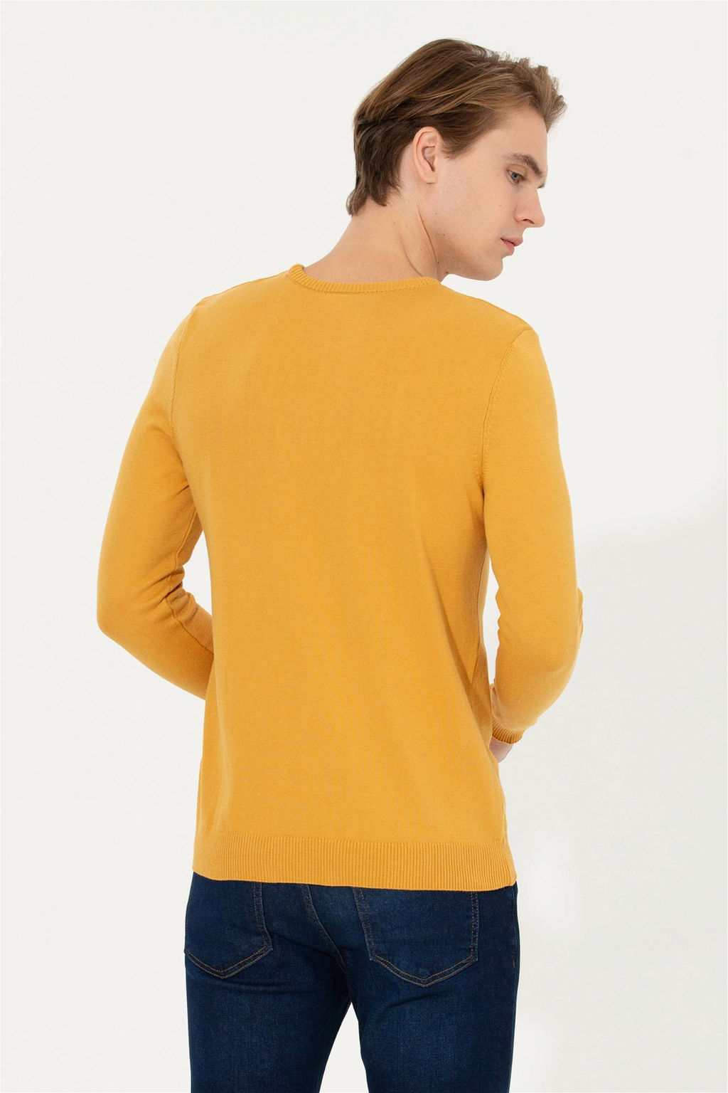 Мужской базовый трикотажный свитер Safran с круглым вырезом Неожиданная скидка в корзине - U.s. polo assn фото 5