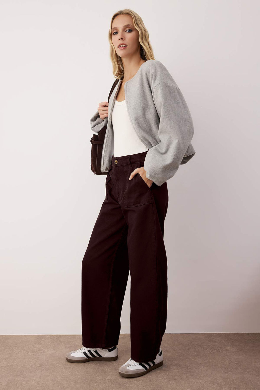 Haki Barrel Kal?p %100 Pamuk Gabardin Pantolon TWOAW26PL00084 - Trendyolmilla фото 15