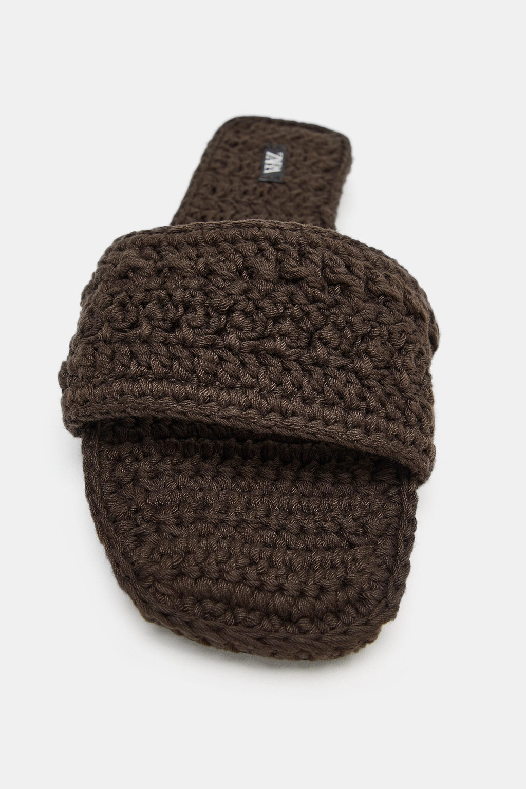 SANDALIA PLANA CROCHET / Marr?n - Zara фото 6