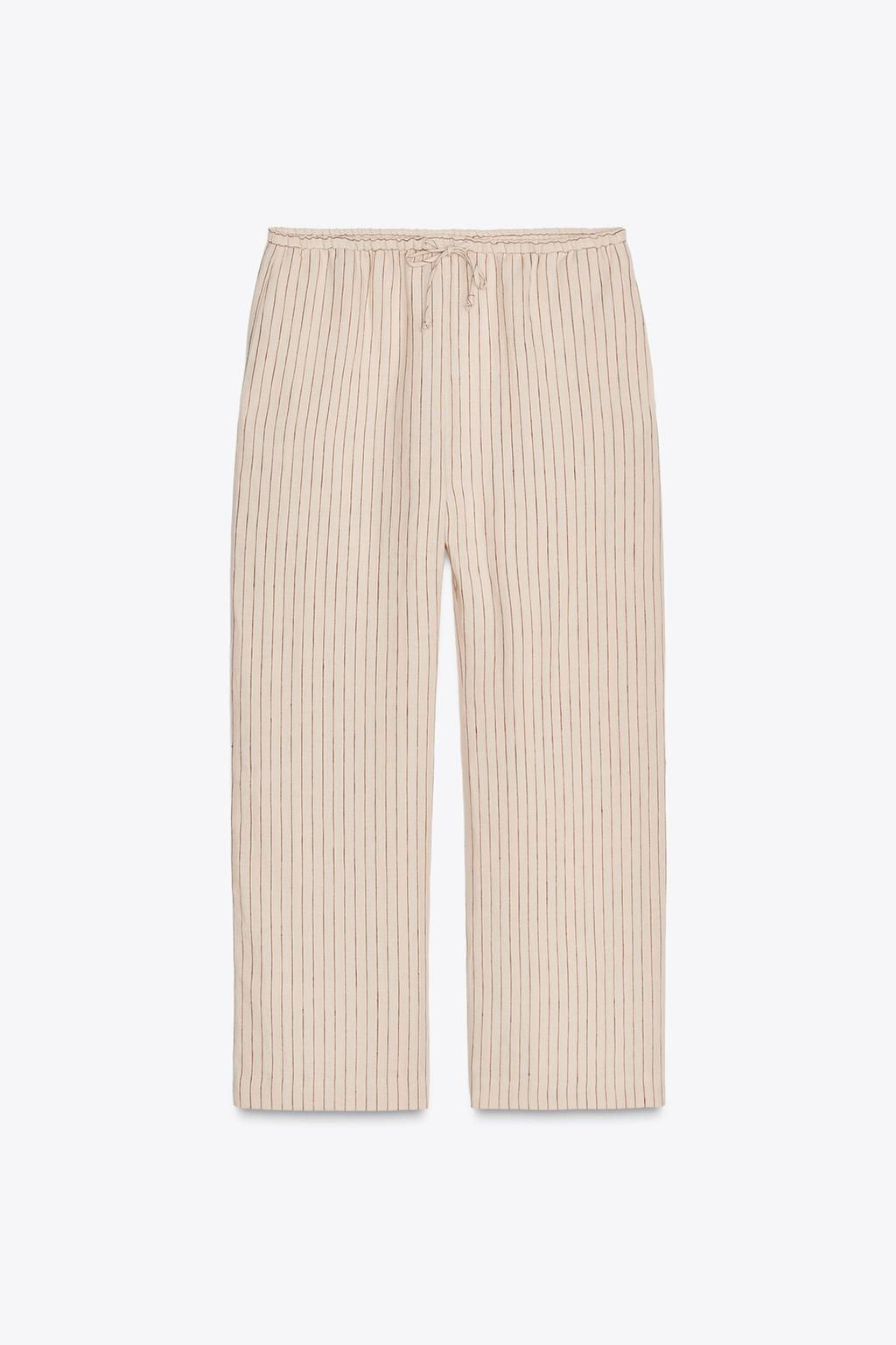 ZW COLLECTION 100% LINEN TROUSERS - Zara фото 7