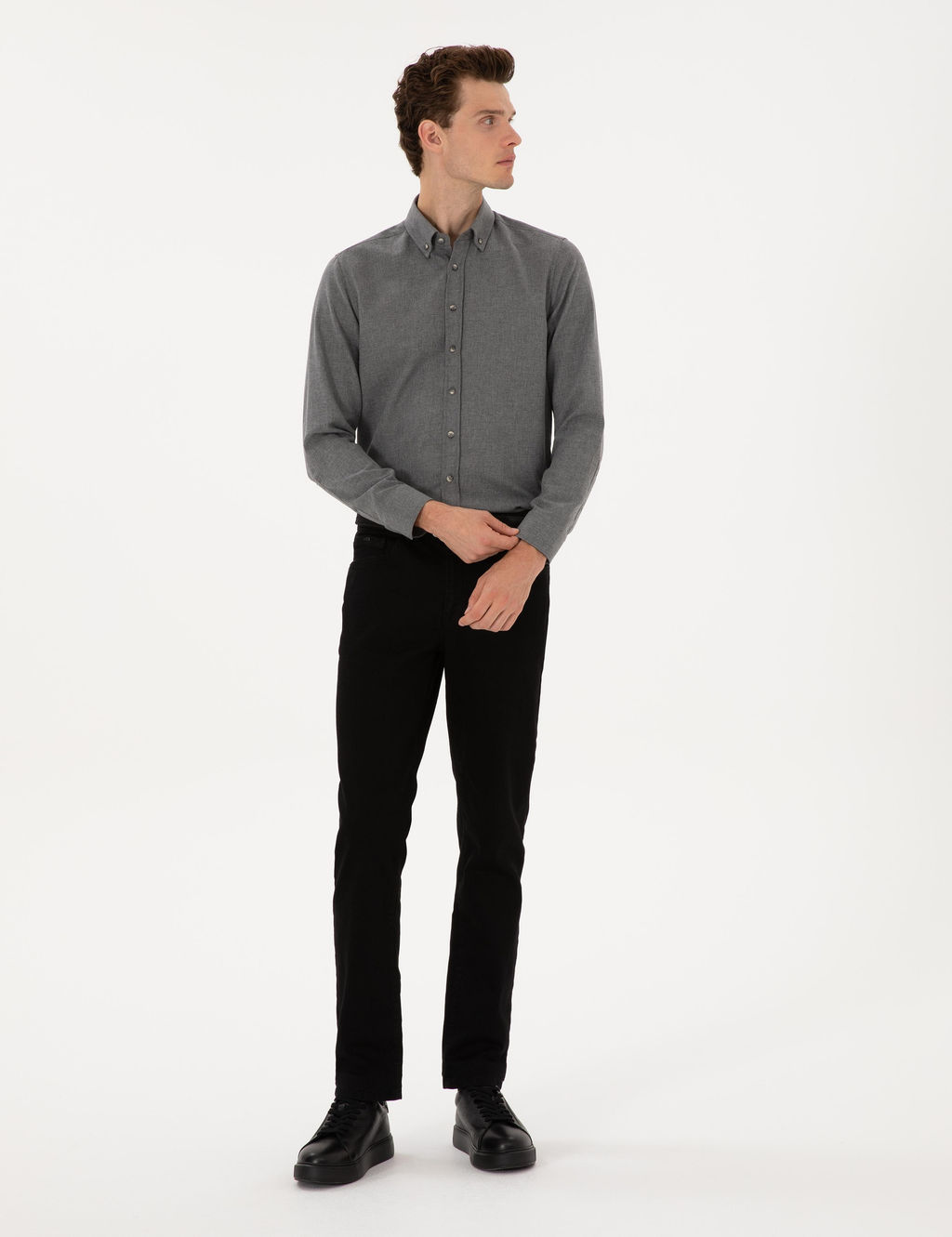 Siyah Straight Fit Jean Pantolon - Pierre cardin фото 3