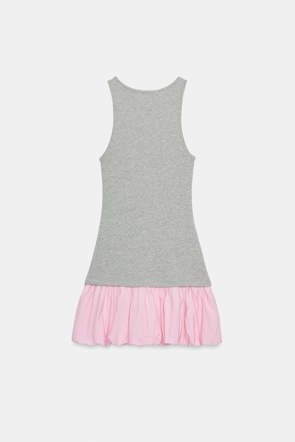 VESTIDO COMBINADO GLOBO / Gris vigor?