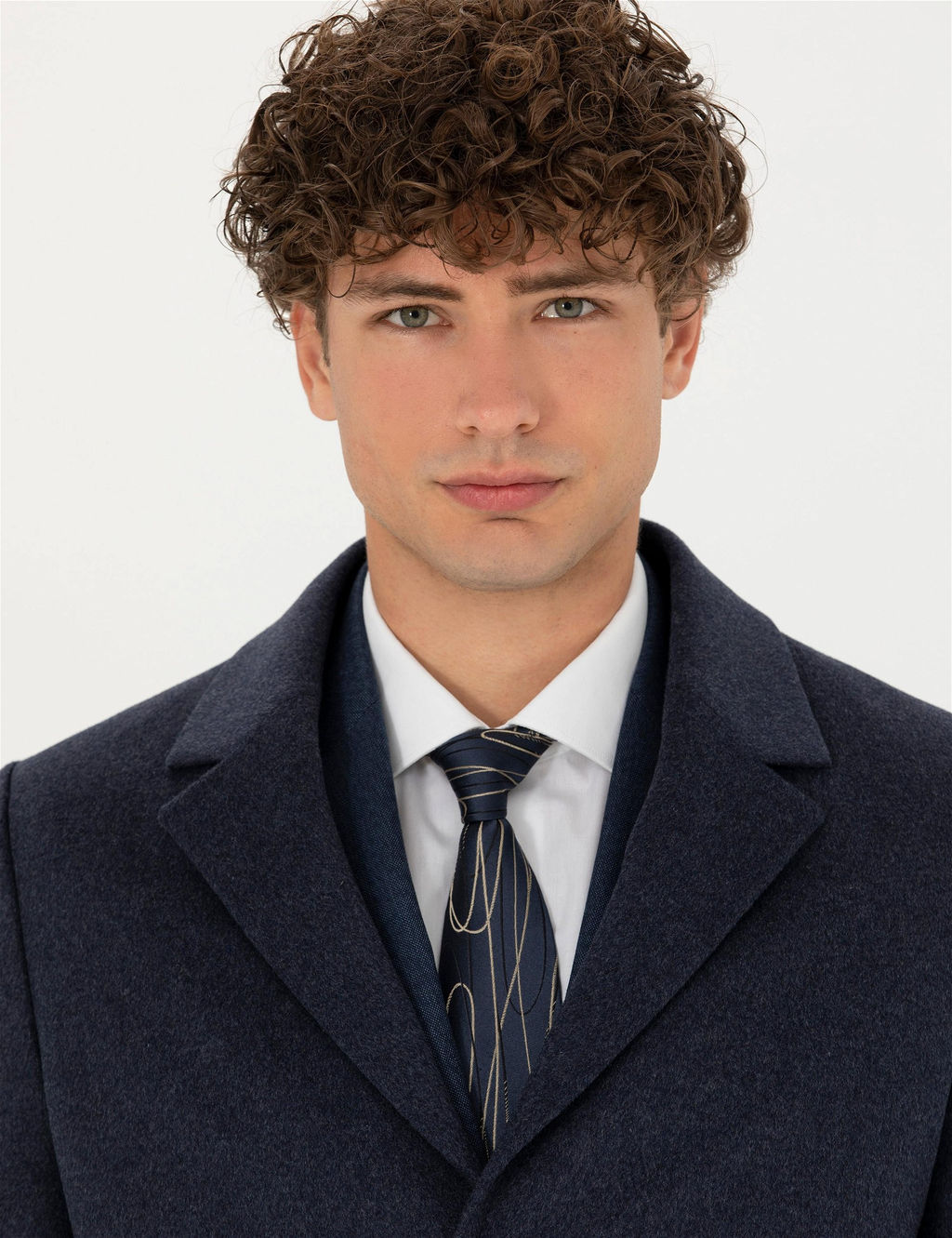 _ndigo Y_n Kar___ml_ Ekstra Slim Fit Ka_e Kaban - Pierre cardin фото 2