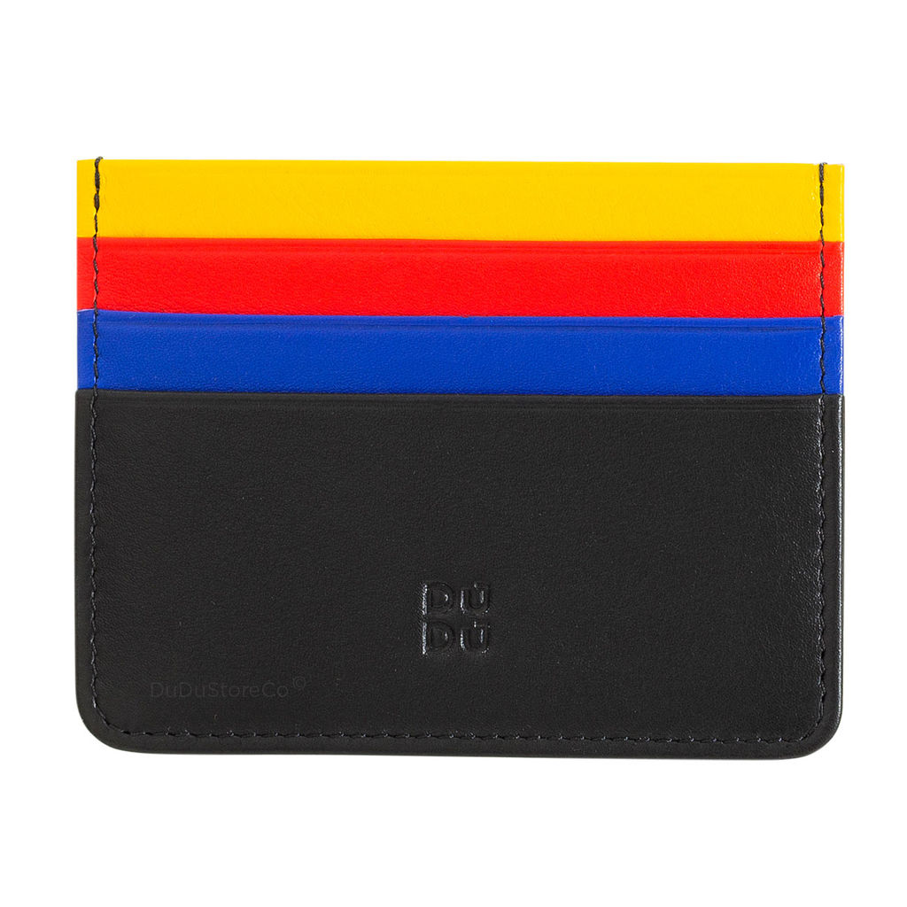 Итальянский кожаный кардхолдер DuDu серии Svalbard | черный