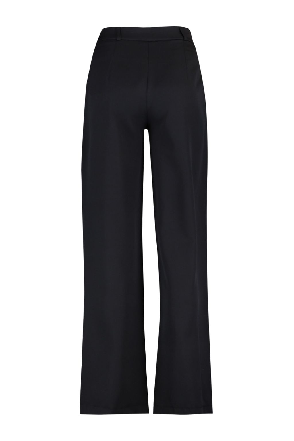 Siyah Yuksek Bel Wide Leg/Genis Paca Pileli Dokuma Kumas Pantolon TWOAW21PL0076