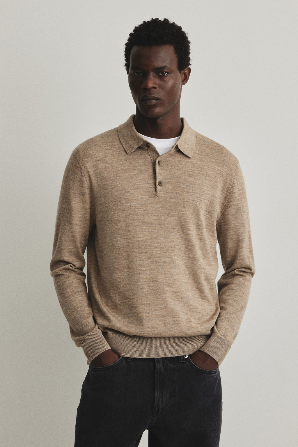 Polo en lana merino Regular Fit - H&m фото 3