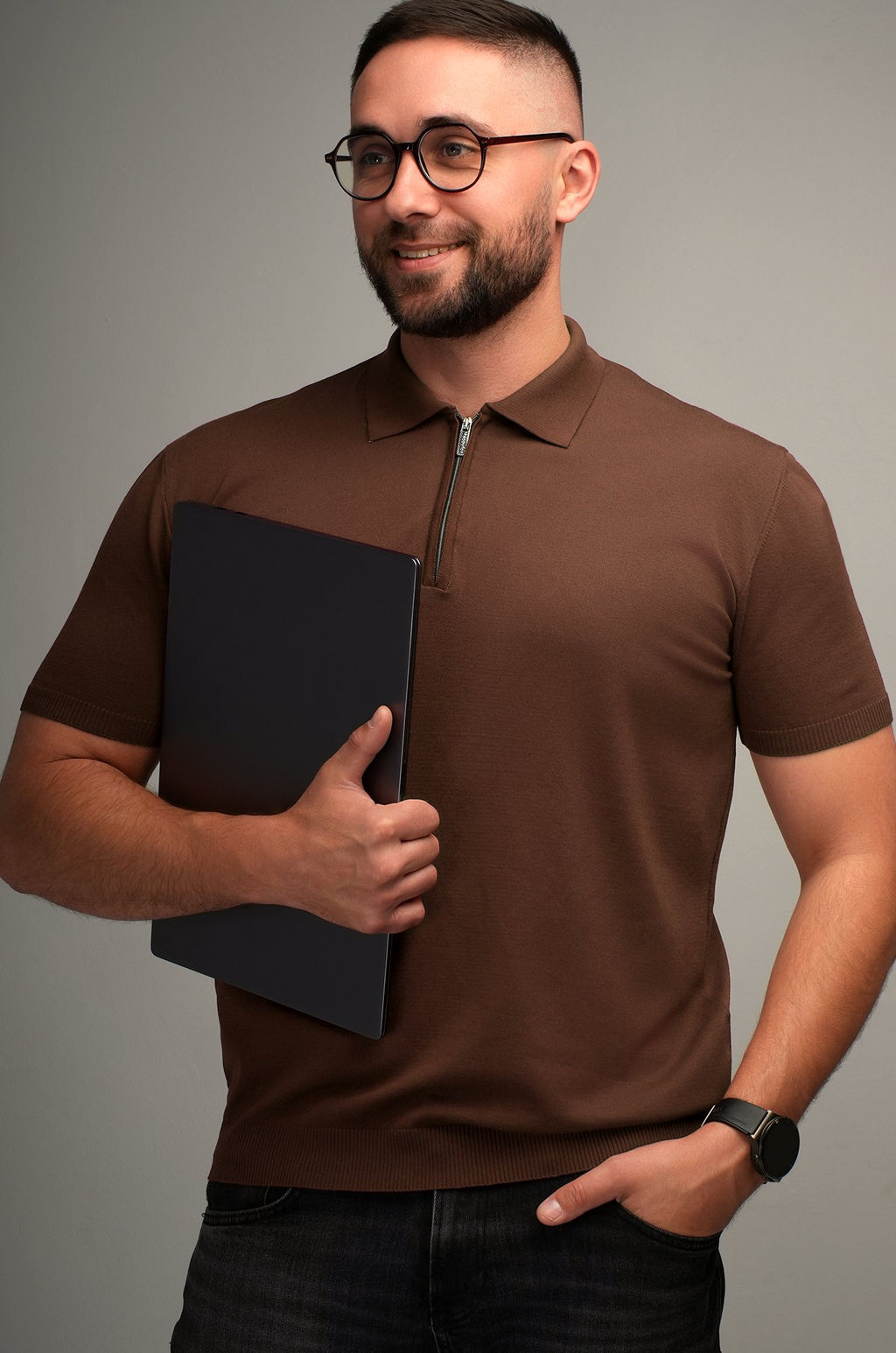 Мужская футболка-поло из вязаного трикотажа Happyfox - Happy fox фото 7