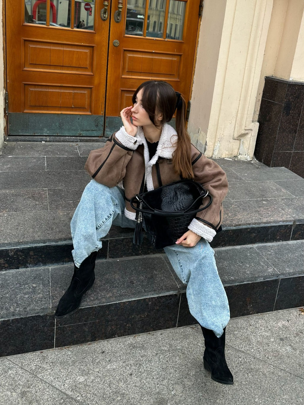 Сумка женская из телячьей кожи