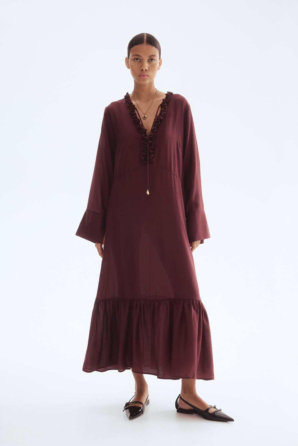 Maxivestido con volantes - H&m фото 3