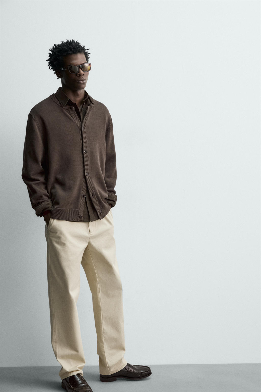 C?RDIGAN REGULAR FIT ALGOD?N / Marr?n - Zara фото 7