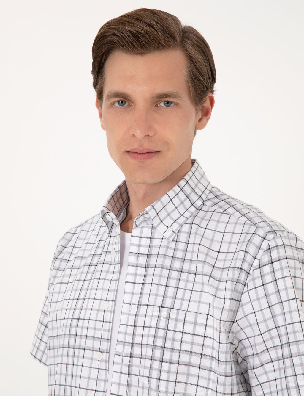 Gri Regular Fit K_sa Kollu G_mlek - Pierre cardin фото 2