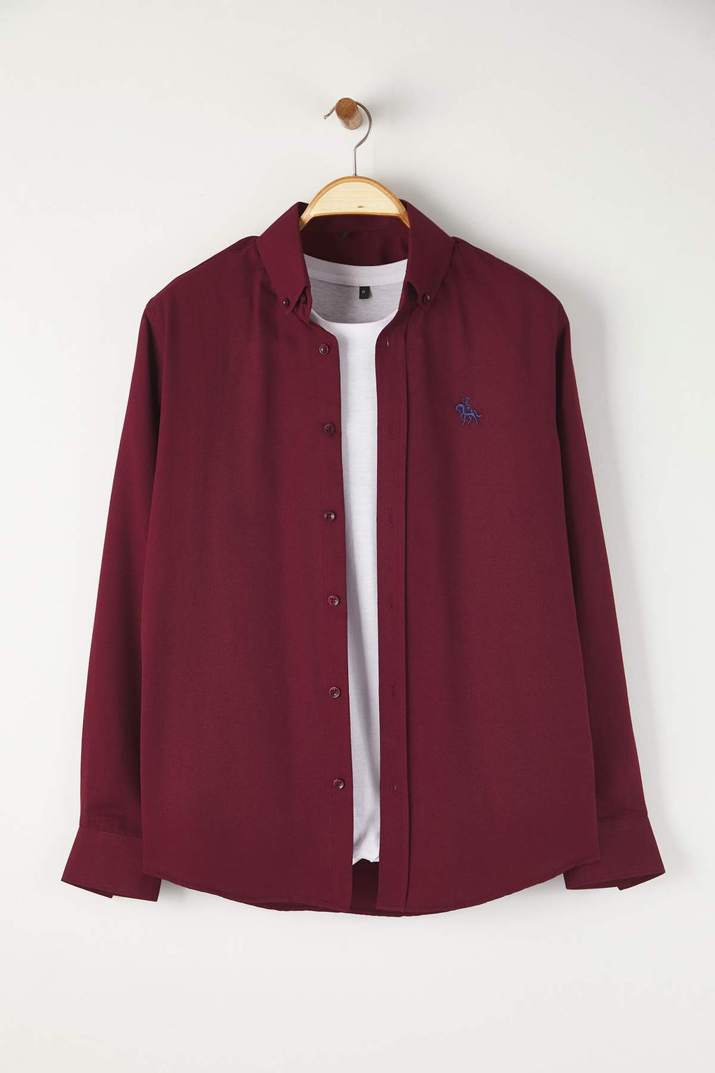 TRENDYOL MAN Mavi Regular Fit Nak?s Detayl? Oxford Kolay Utulenebilir Smart Gomlek TMNAW25GO00036 - Trendyolmilla фото 25