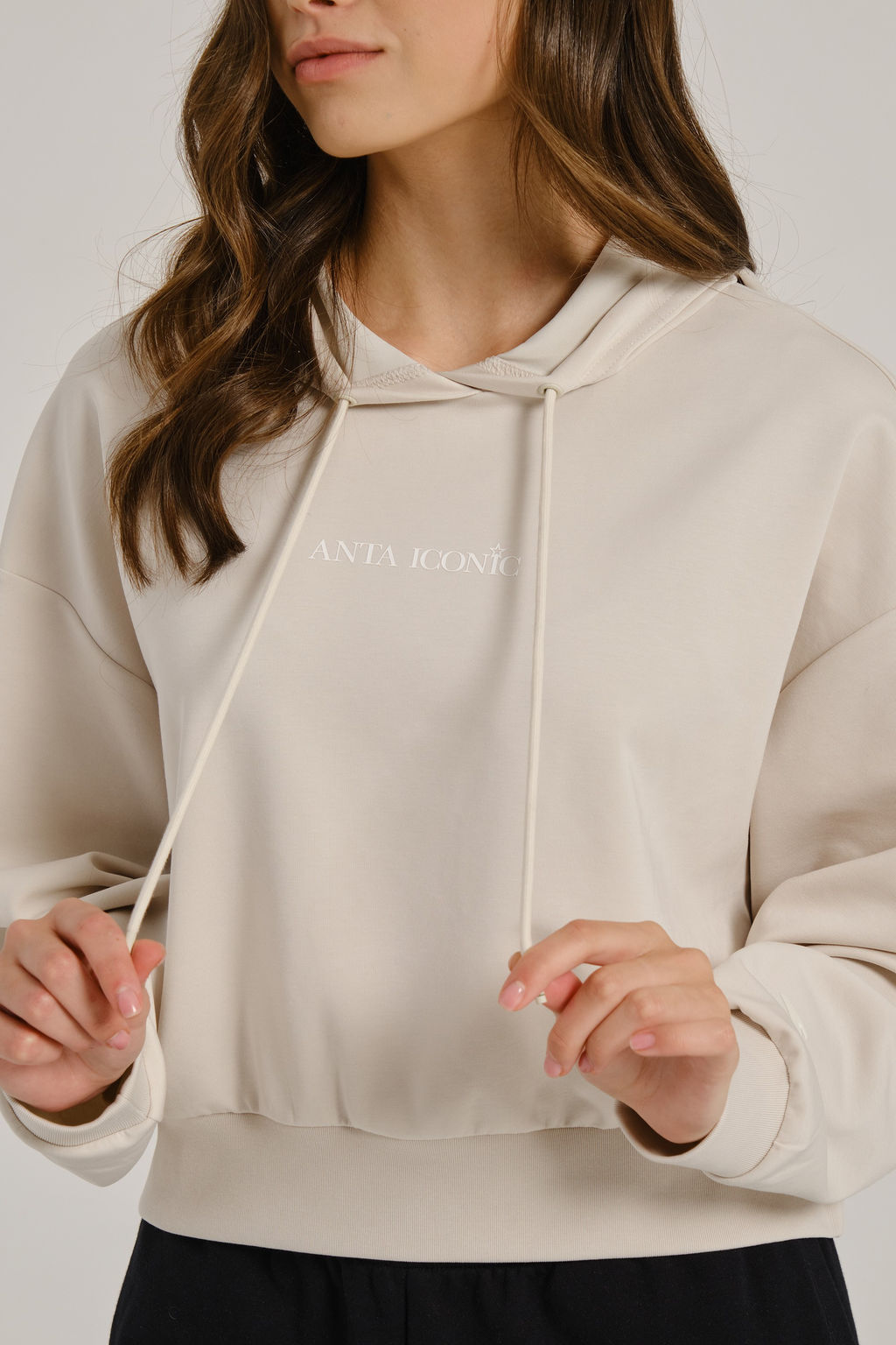 Худи Бежевый ICONIC Sweat Hoodie - Anta фото 2