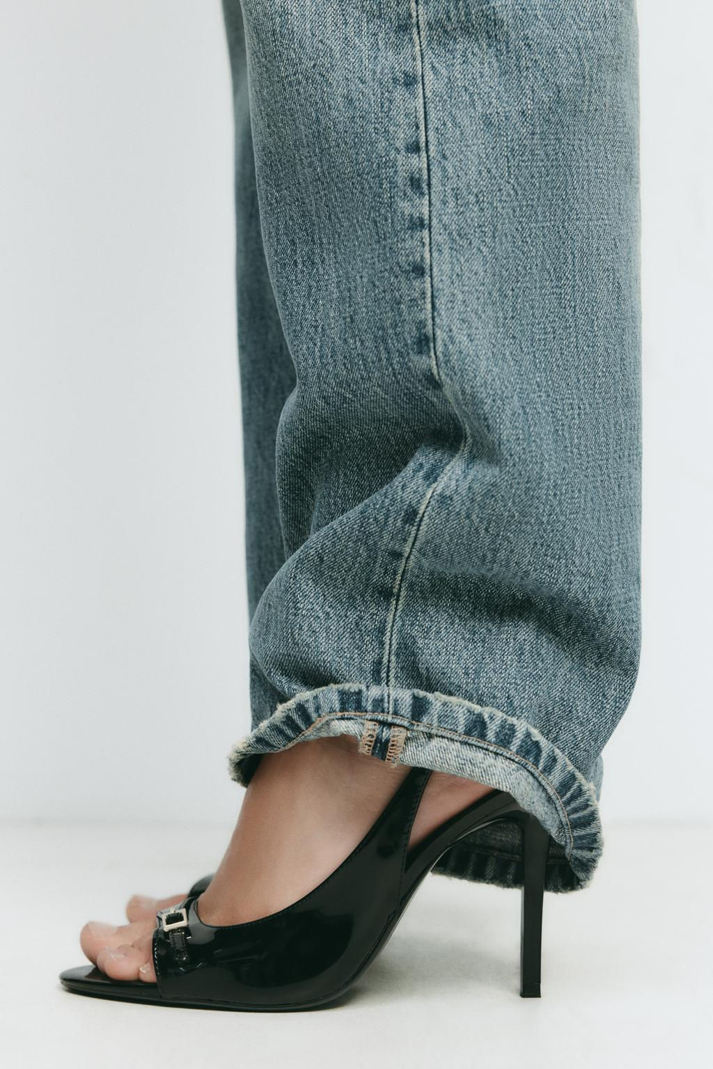 HIGH-HEELED PATENT-EFFECT SANDALS - Zara фото 2