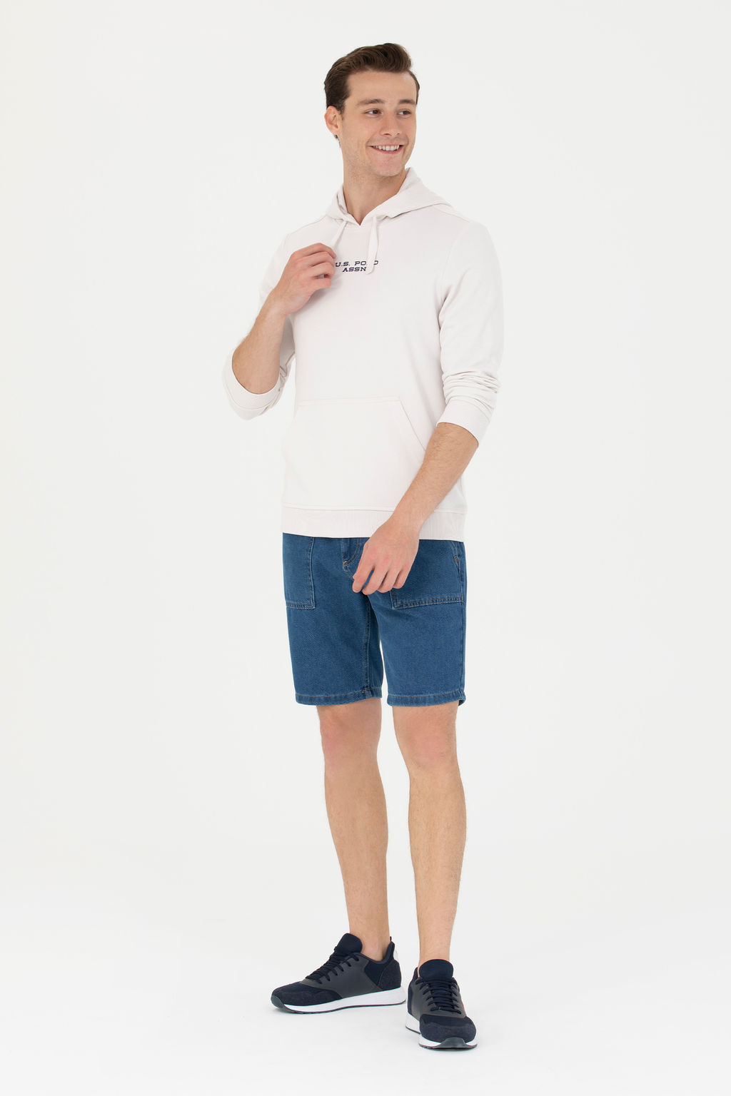 U. S. Polo Assn Мужская толстовка с капюшоном и камнем - U.s. polo assn фото 4