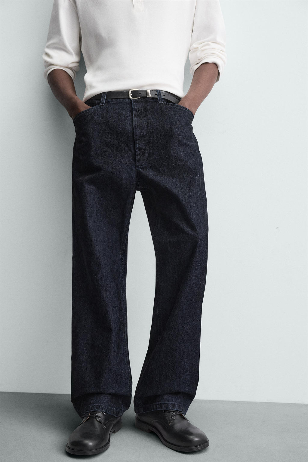 RELAXED FIT FLOCKED TROUSERS - Zara фото 5