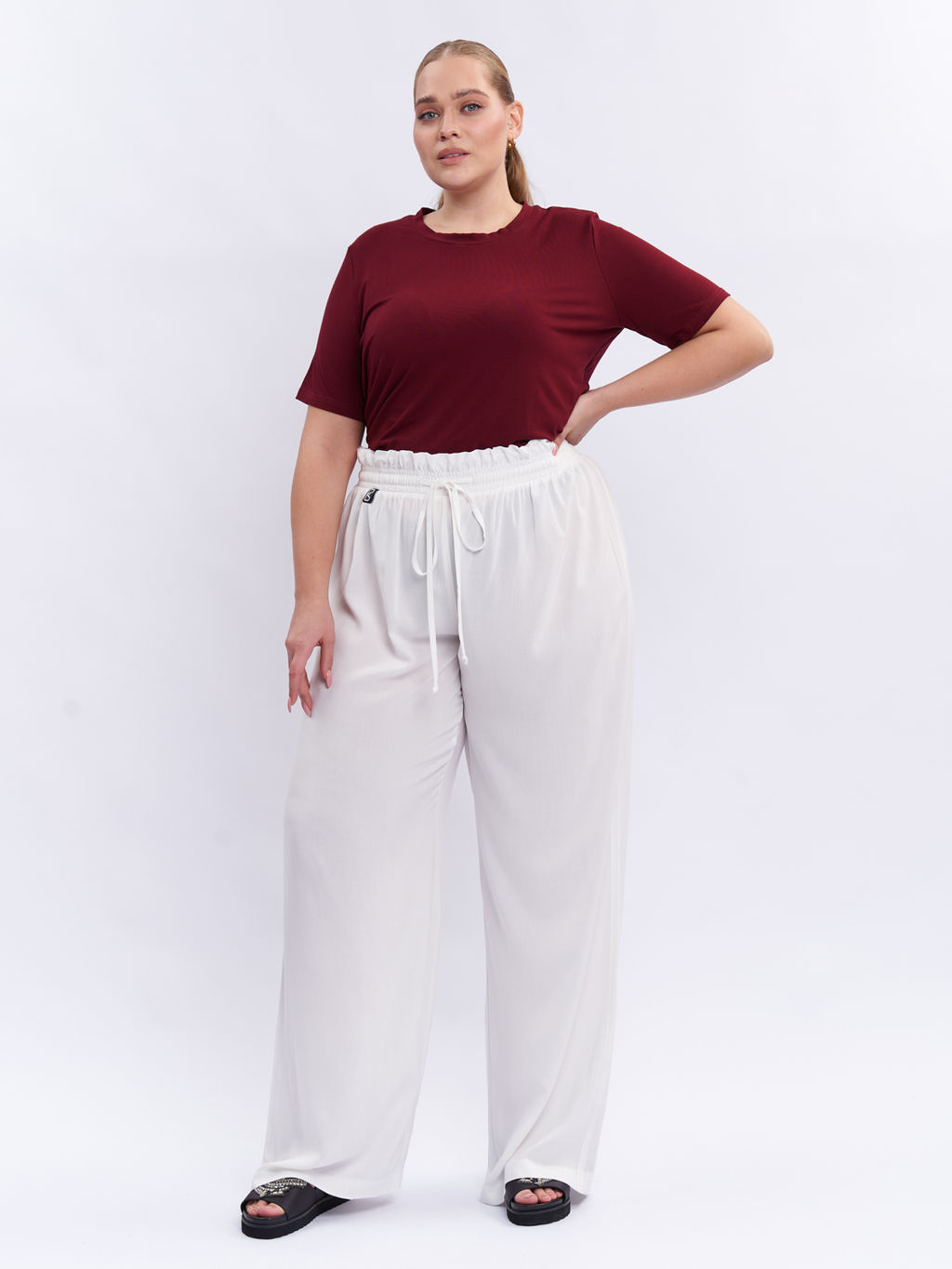 Брюки на завязках BB31404WHT04