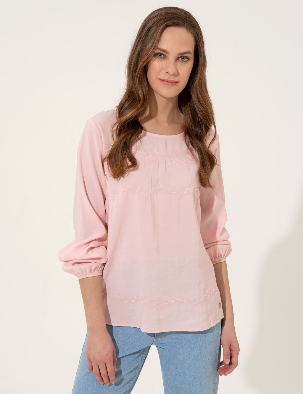 Pembe Regular Fit Bluz
