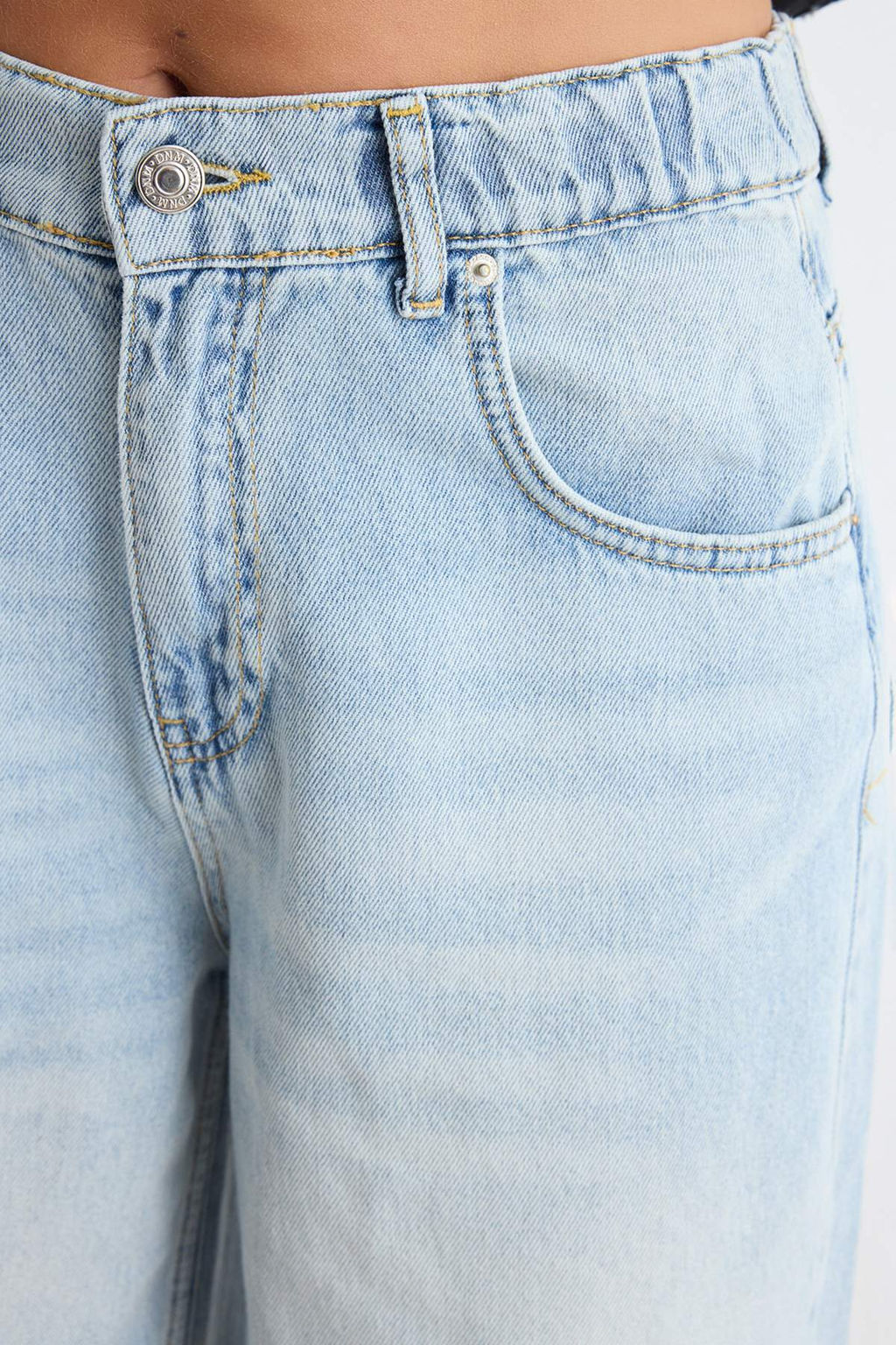 Mavi Y_ksek Bel Ekstra Wide Leg Palazzo %100 Pamuk Non-Stretch Jeans TWOSS25JE00179 - Trendyolmilla фото 5
