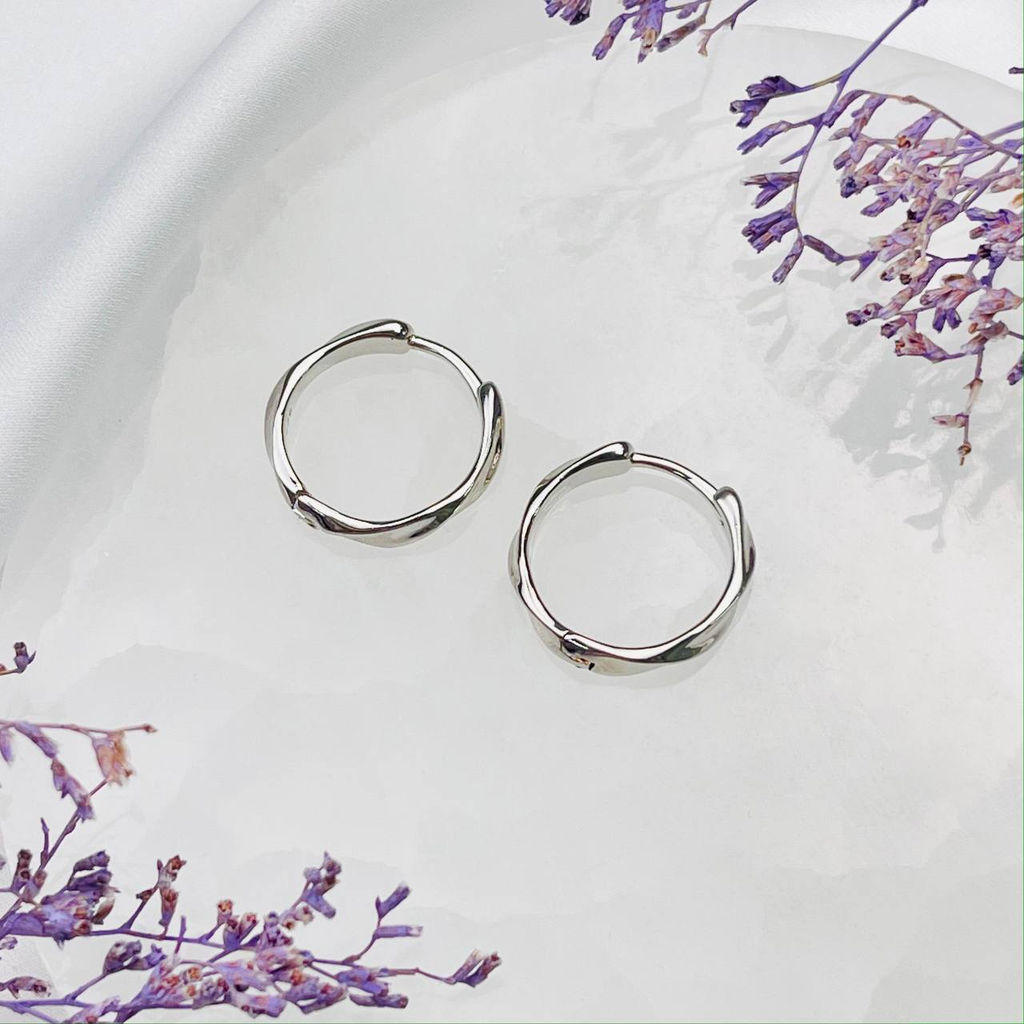 Швензы серьги "Конго" родированные