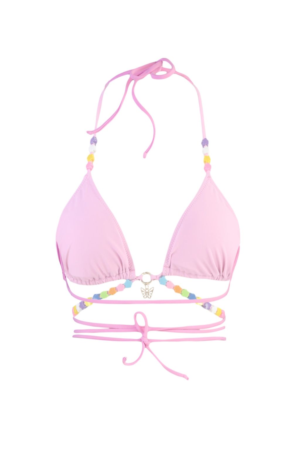 TRENDYOLMILLA Pembe Ucgen Boncuk Aksesuarl? Bikini Ustu TBESS23BU00235  фото 8