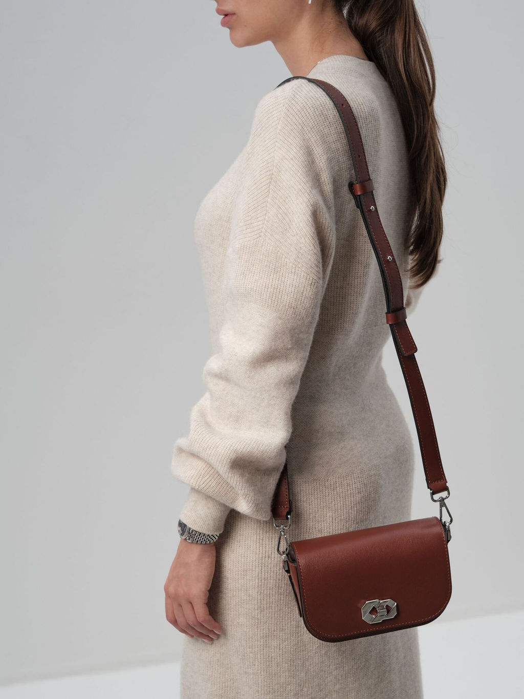 Сумка кожаная Deboro 30879 рыжий