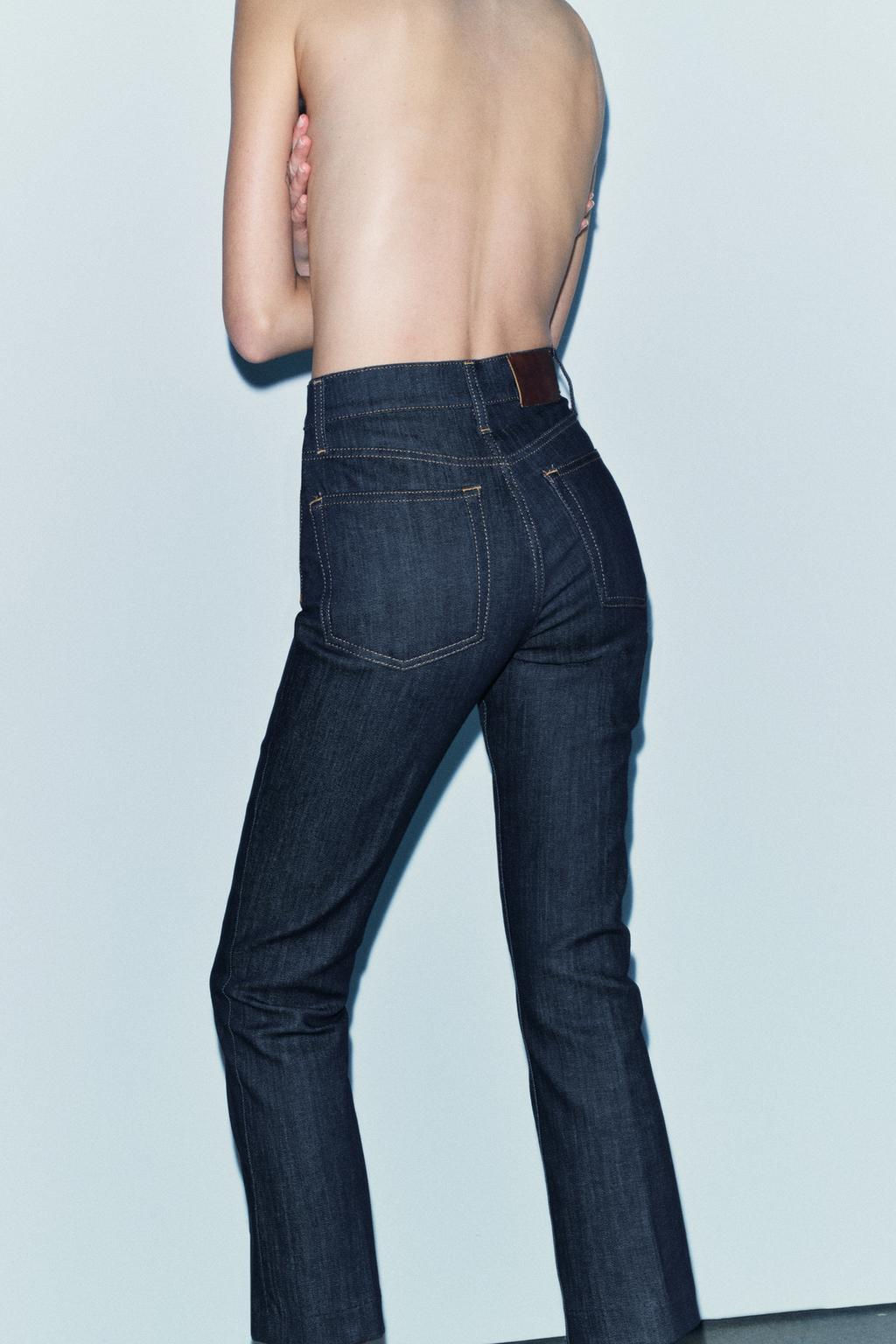 ZW COLLECTION BOOTCUT HIGH-WAIST CROPPED JEANS - Zara фото 3