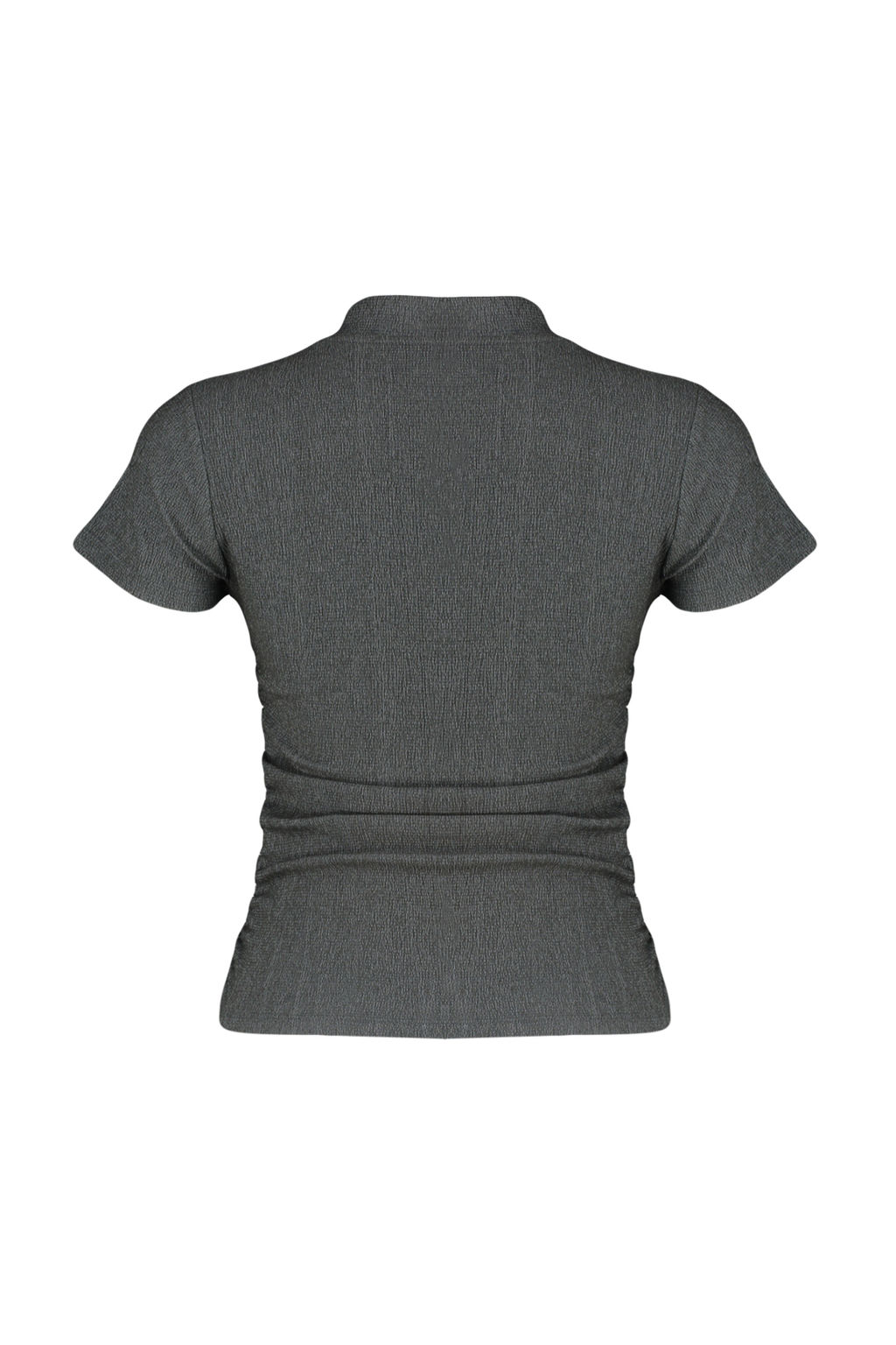 Trendyolmilla Tas Dik Yaka K?sa Kol Buzgu Detayl? Esnek Orme Bluz TWOSS24BZ00135  фото 17