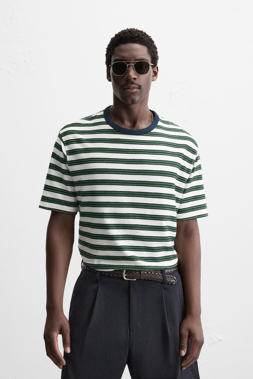STRIPED JACQUARD T-SHIRT - Zara фото 2