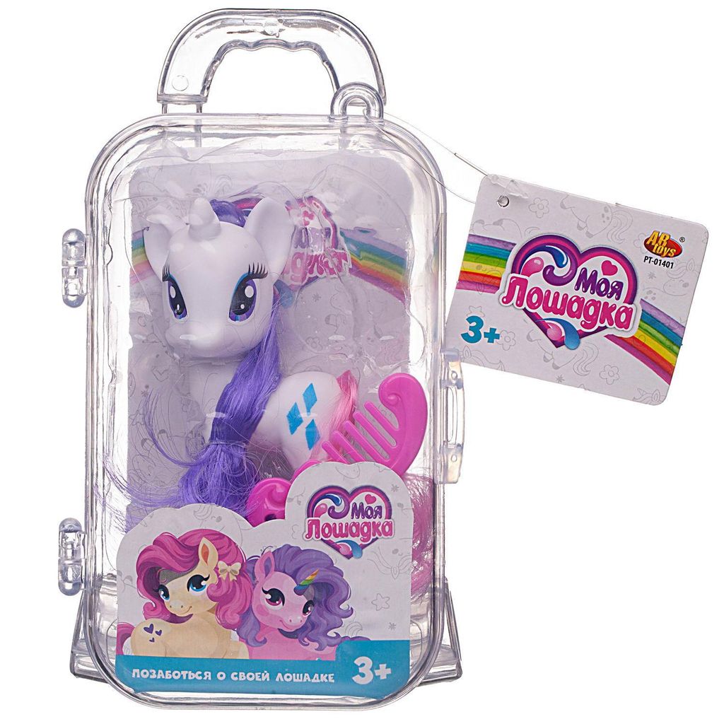 Игровой набор ABtoys Моя лошадка Пони в чемоданчике с аксессуарами, в ассортименте  фото 2