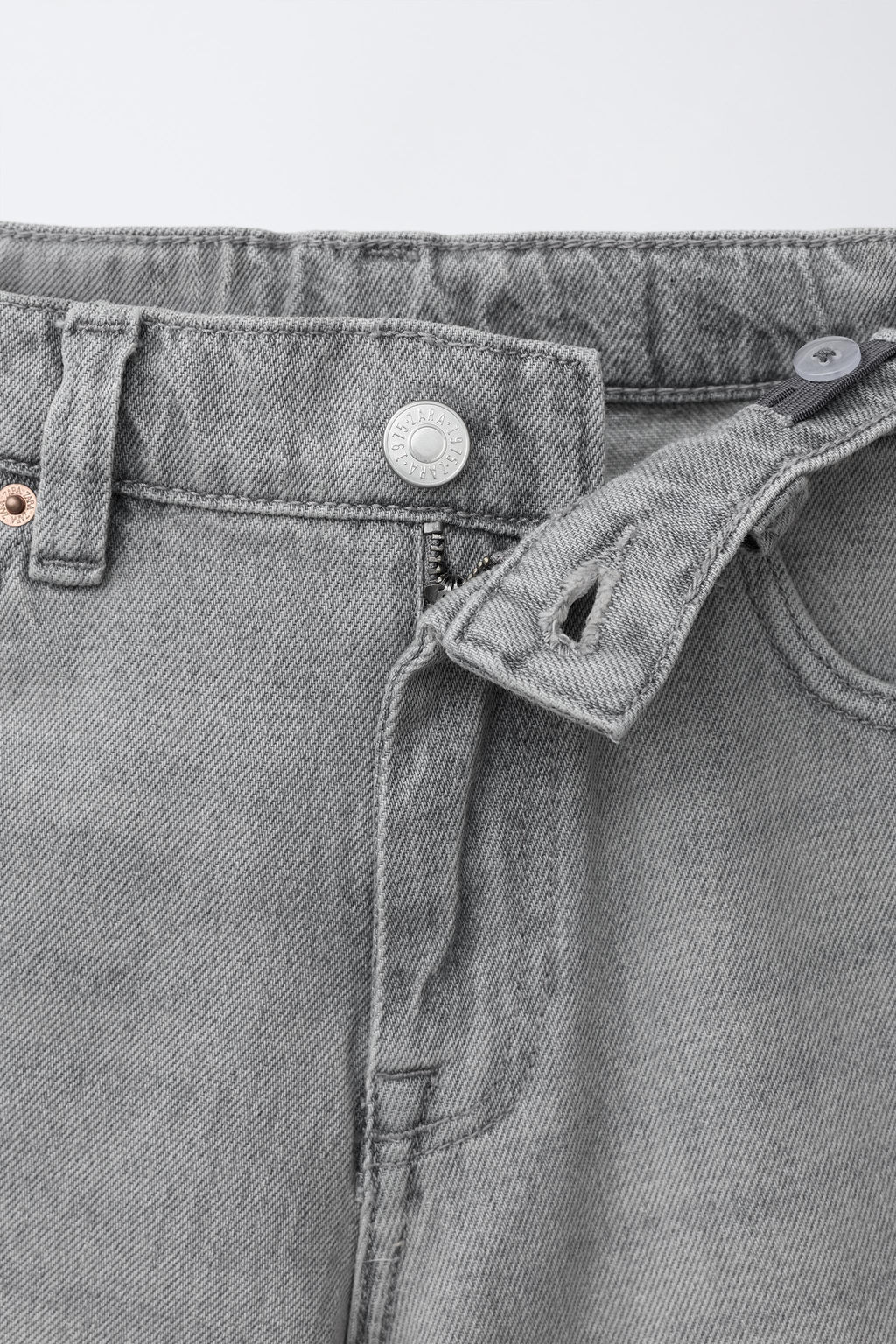 BERMUDA DENIM RELAXED BAGGY / Gris - Zara фото 3