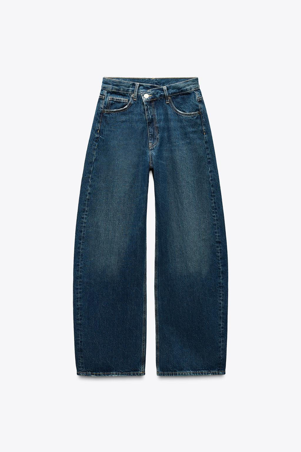 TRF MID-WAIST CROSSOVER BAGGY JEANS - Zara фото 9