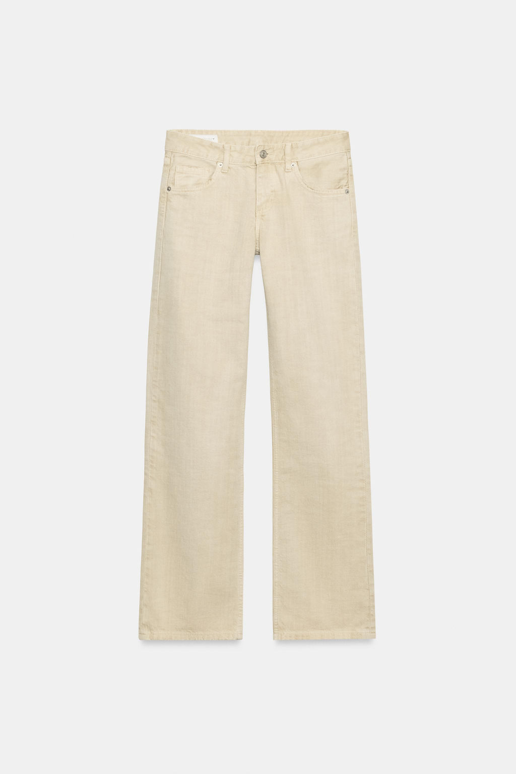 JEANS TRF WIDE LEG TIRO BAJO / Marr?n claro - Zara фото 6
