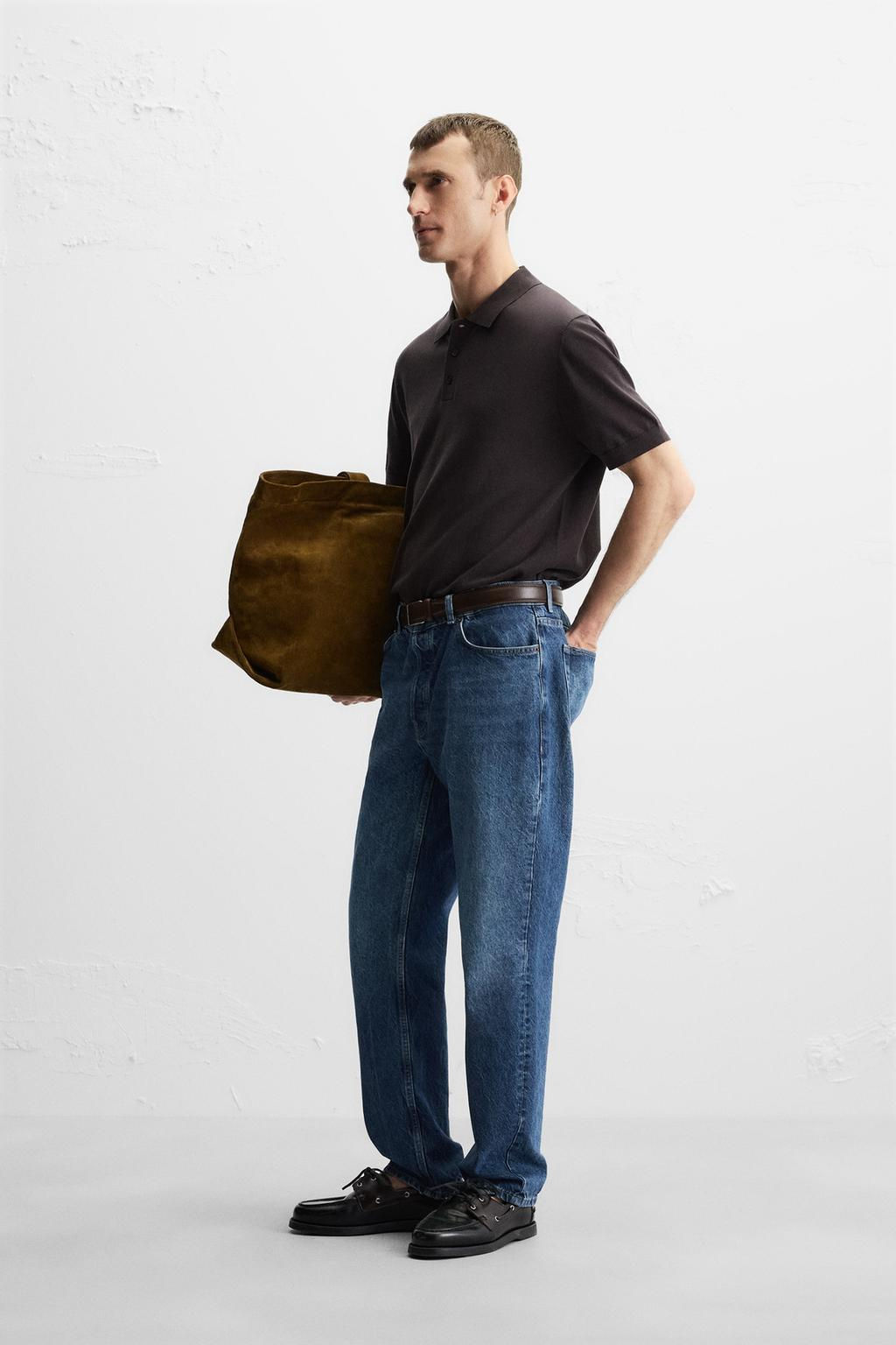 COTTON - LYOCELL KNIT POLO SHIRT - Zara фото 4