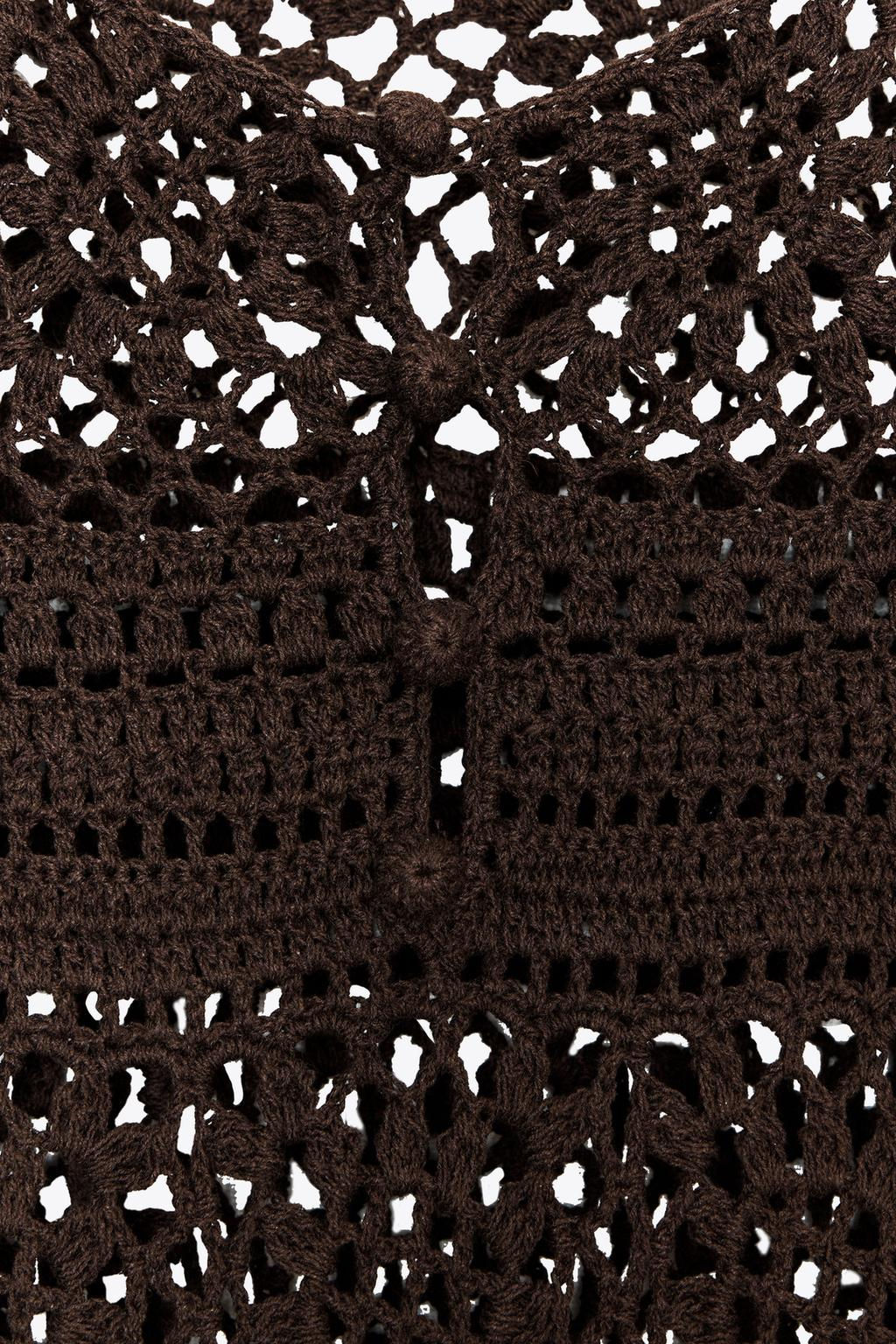 CROCHET KNIT MINI DRESS - Zara фото 7