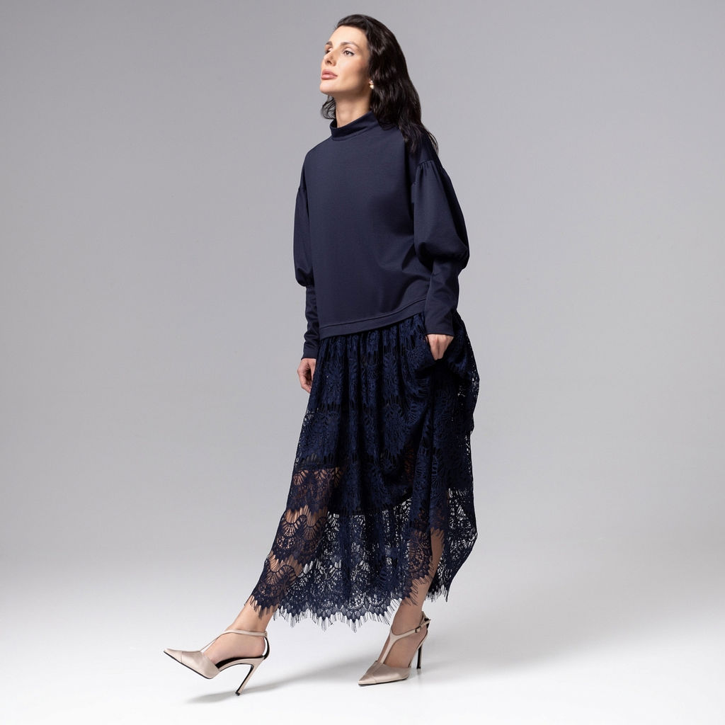 Платье комбинированное с кружевом, История в кружевах / Новый год - Charutti фото 6