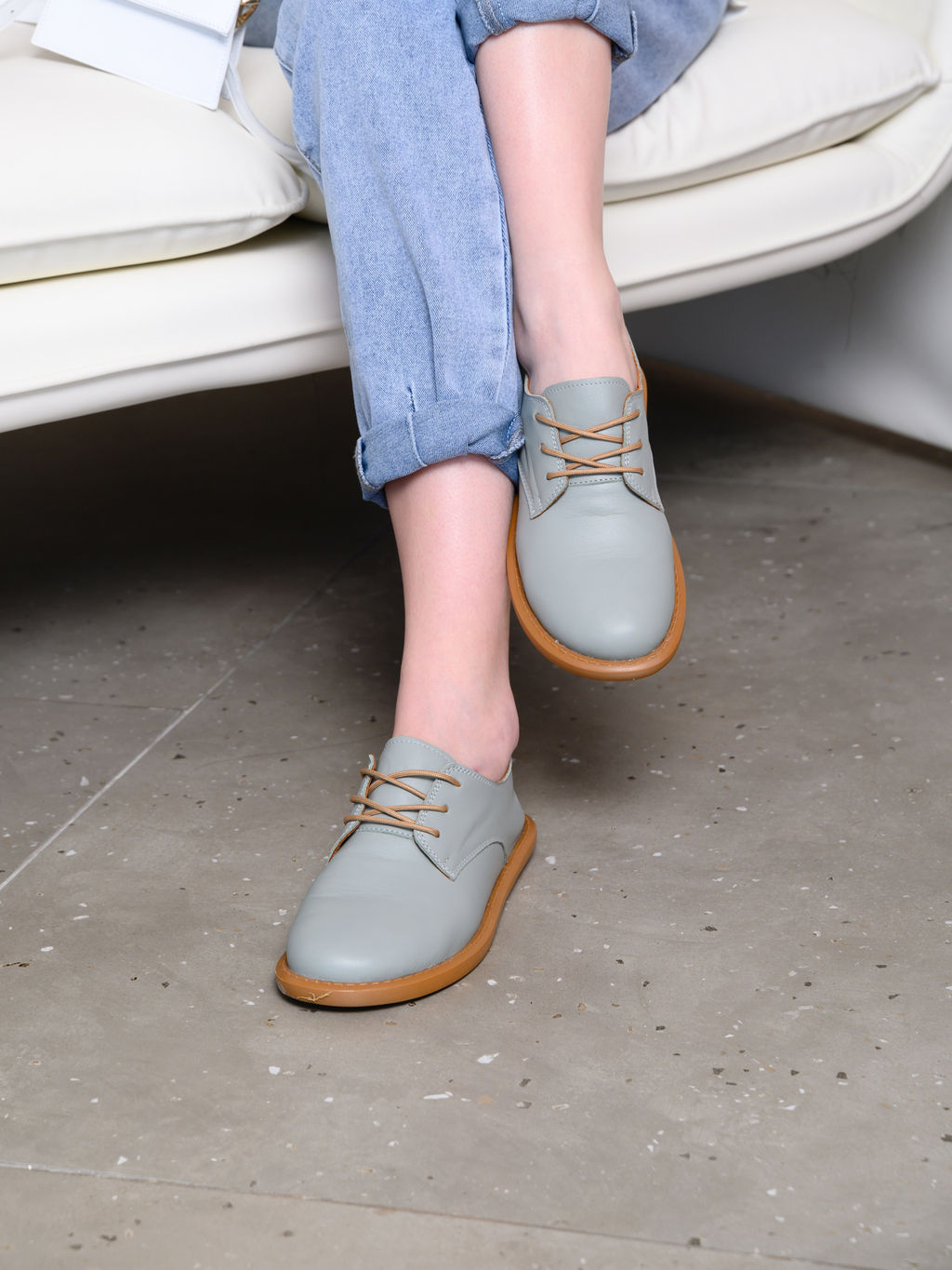 Туфли 181.ОКСЕbr.Лион авокадо+коричневый