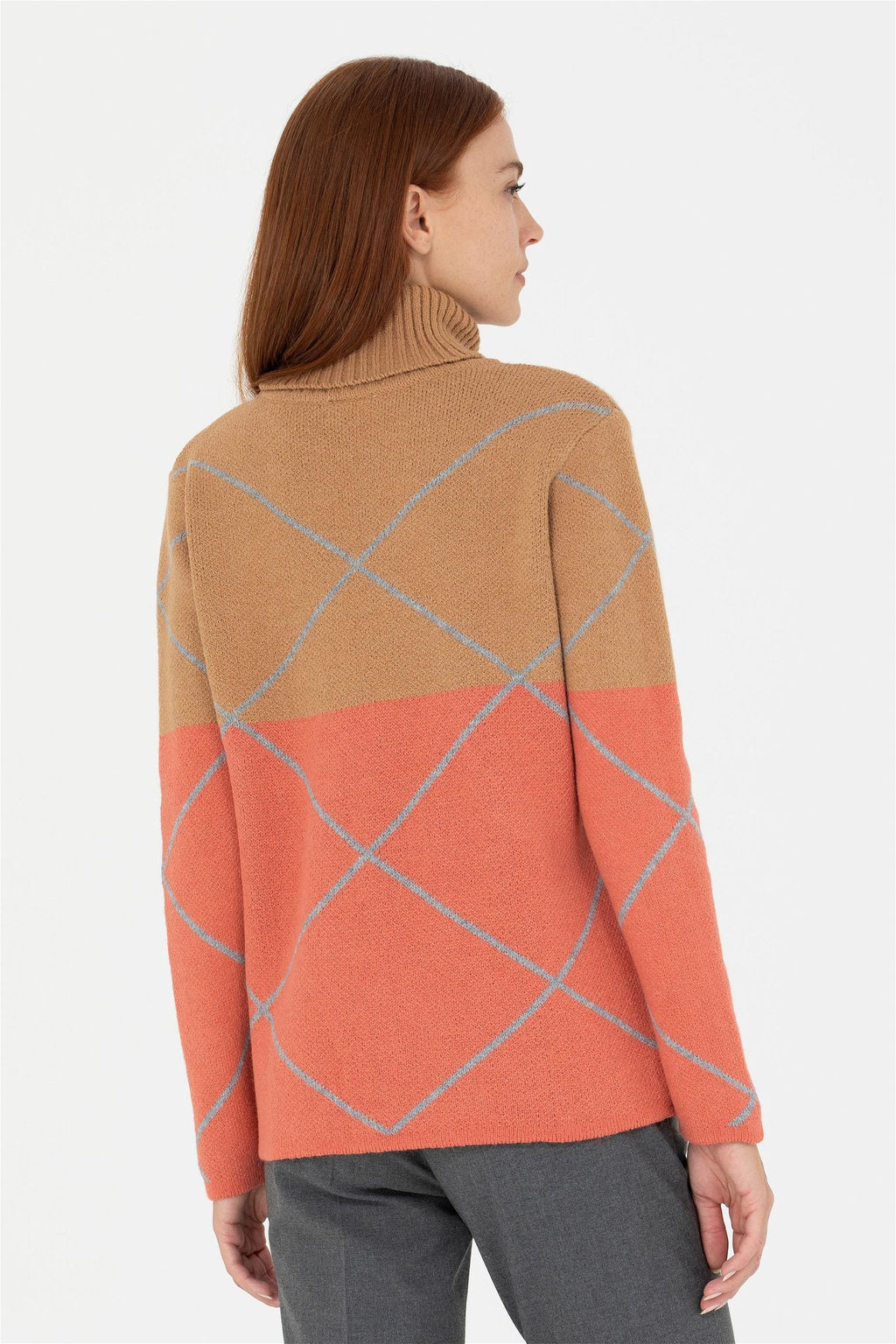 Женский свитер с высоким воротником песочного цвета Неожиданная скидка в корзине - U.s. polo assn фото 5