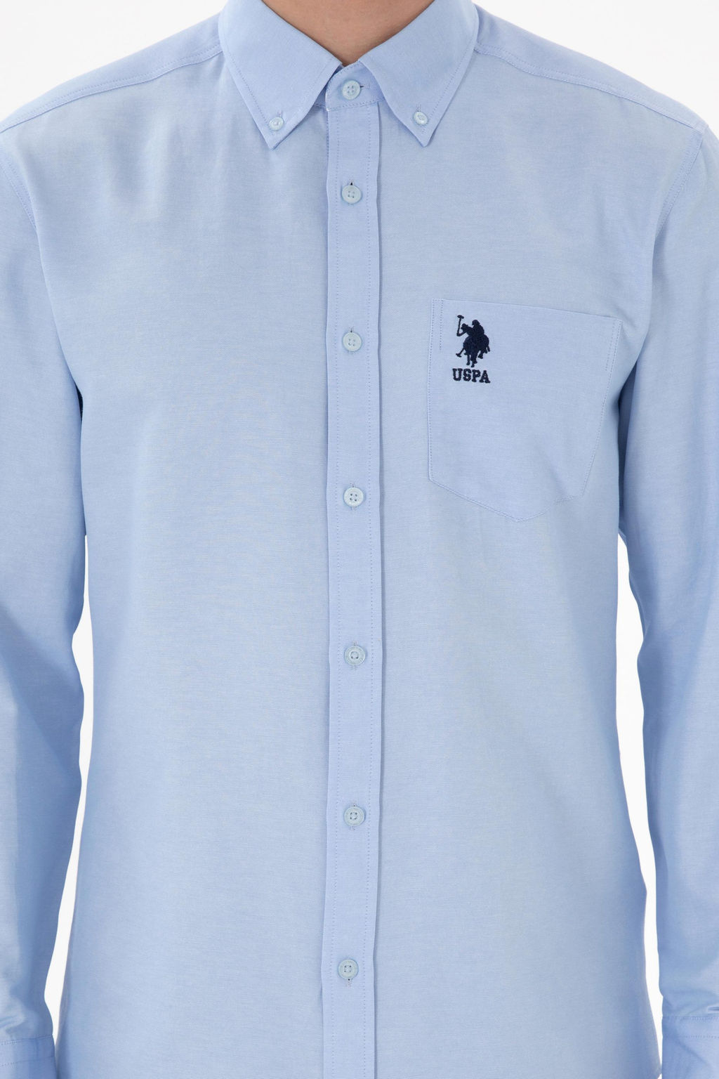 Erkek A__k Mavi Uzun Kollu G_mlek Sepette S_rpriz _ndirim - U.s. polo assn фото 6