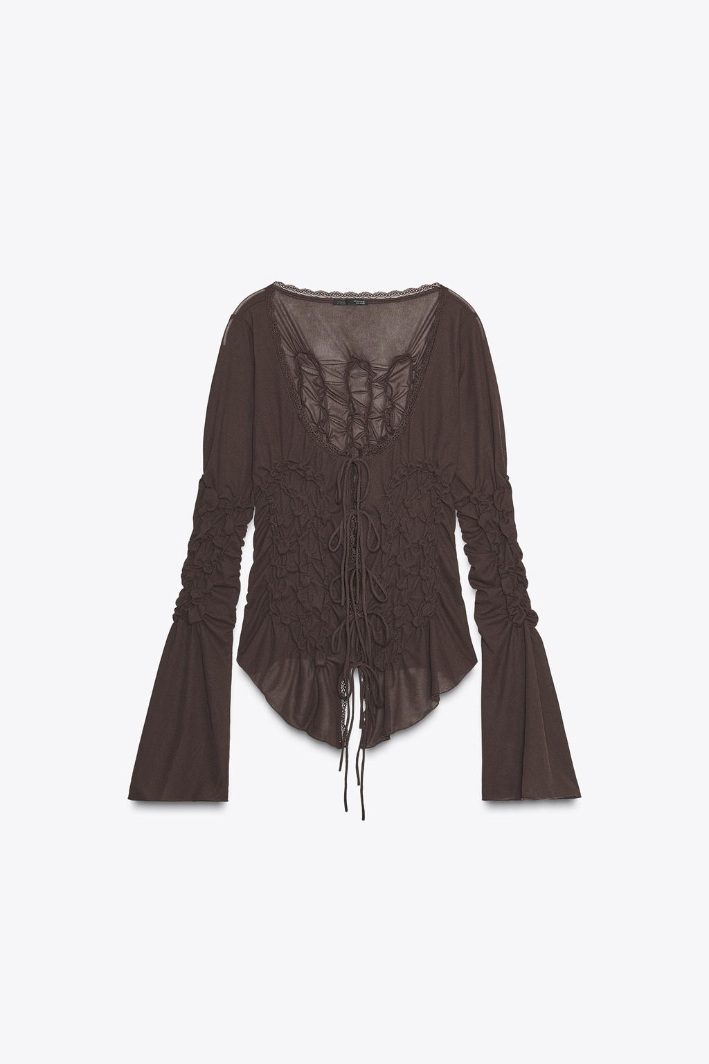 GATHERED TIE TOP - Zara фото 7