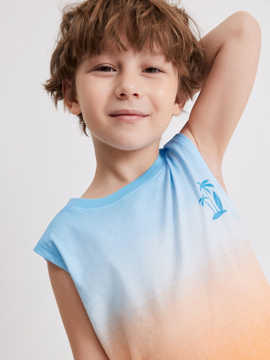 ACOOLA / Мaйка детская для мальчиков Hogan голубой принт  фото 4