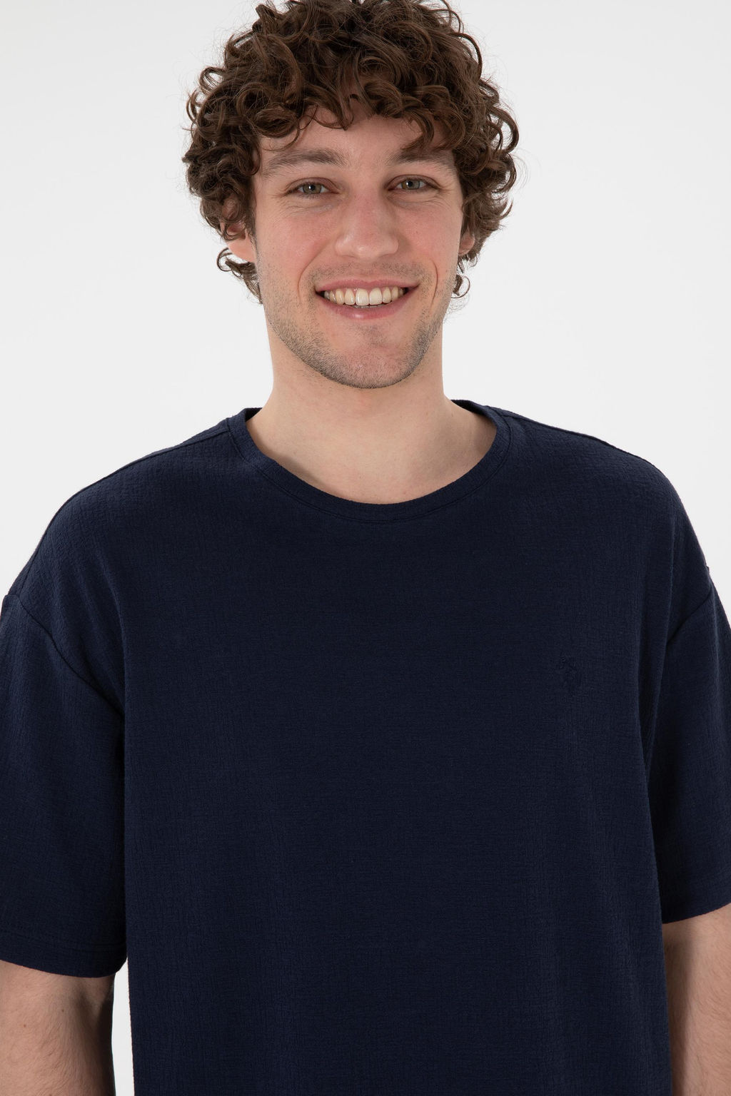 Erkek Comfort Fit Bisiklet Yaka Lacivert Jakarl_ _nterlok Ti__rt Sepette S_rpriz _ndirim - U.s. polo assn фото 2