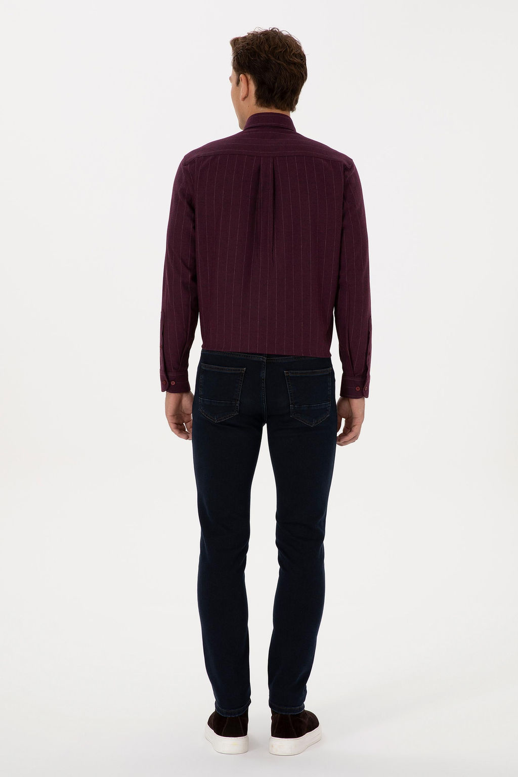 Erkek Koyu Mavi Slim Fit Jean Pantolon