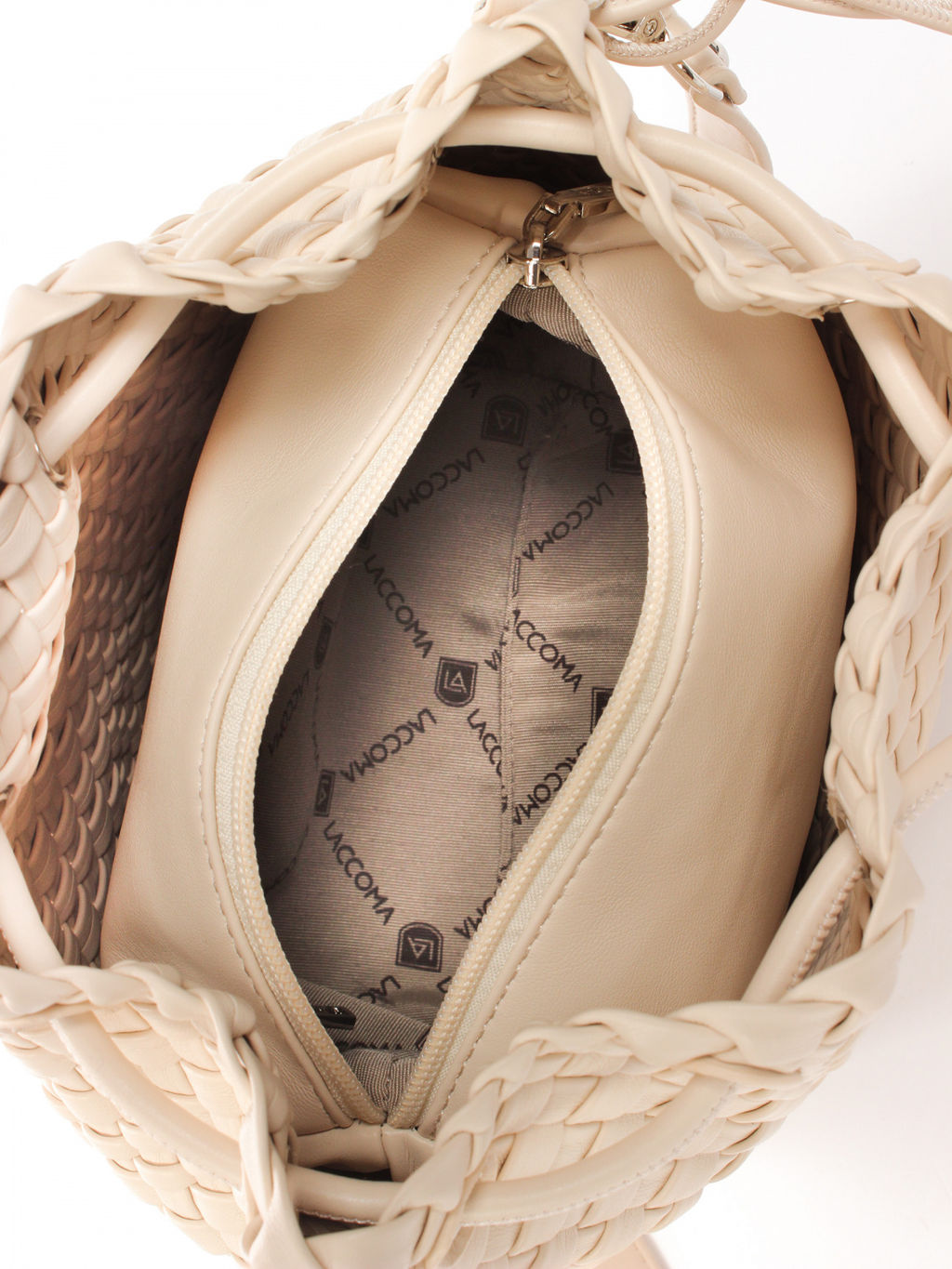 LACCOMA сумка СУ038-слоновая кость эко кожа хлопок  фото 5