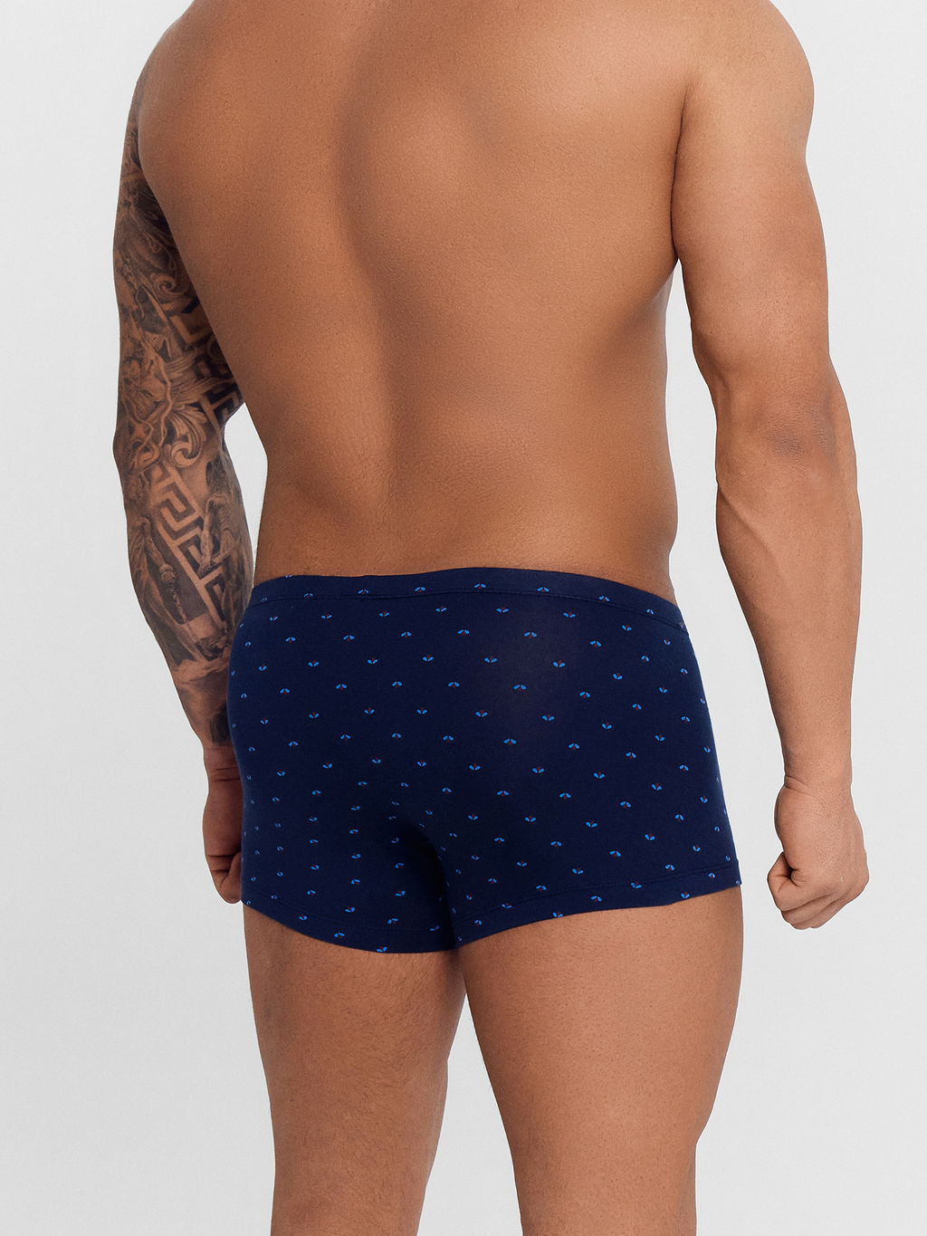 Цена за 2 штуки! Трусы боксеры мужские синие с принтом узор на море 411216 - Mark formelle фото 4