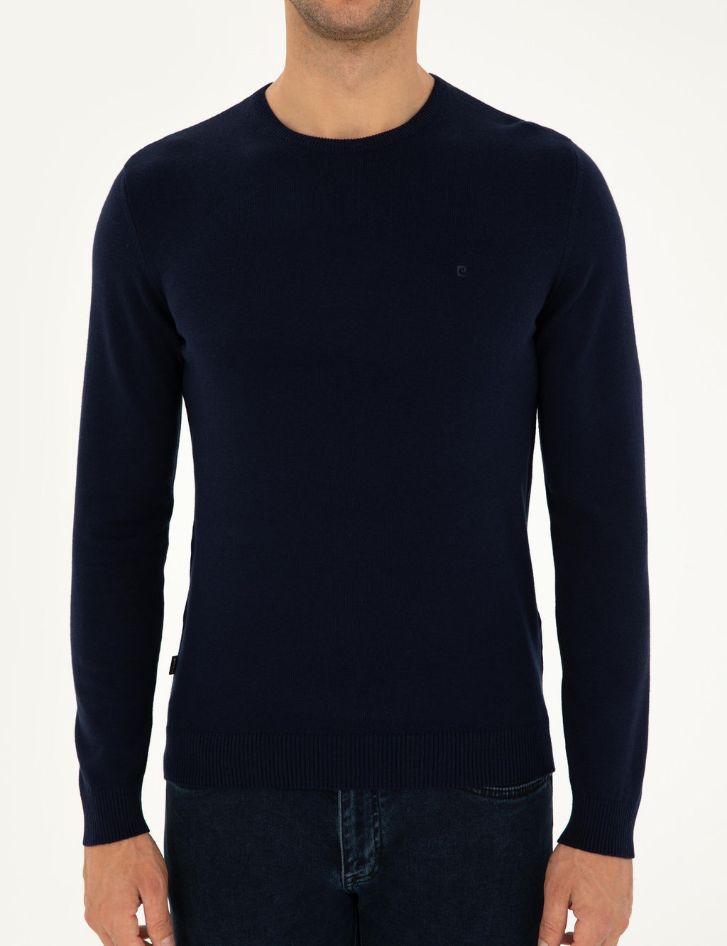 Lacivert Slim Fit Bisiklet Yaka Basic Triko Kazak - Pierre cardin фото 6