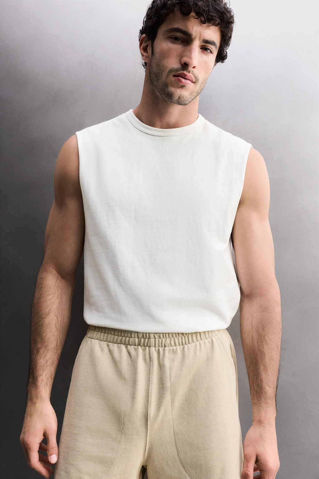 CAMISETA TANK HEAVYWEIGHT / Blanco - Zara фото 6