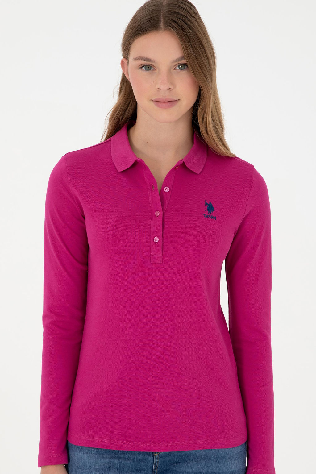 Женский базовый свитшот цвета фуксии Неожиданная скидка в корзине - U.s. polo assn фото 3